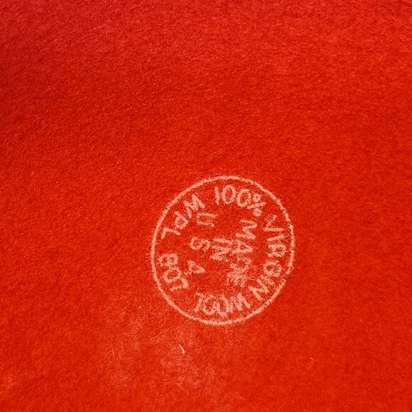 Vintage Red Virgin Wool Felt Cloche Flapper Fedora Hat Neck Scarf USA main image 4